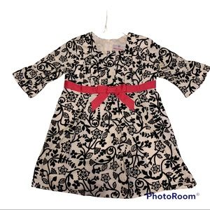 Hanna Anderson- Girls Dress- Black Floral Sz 80/2T
